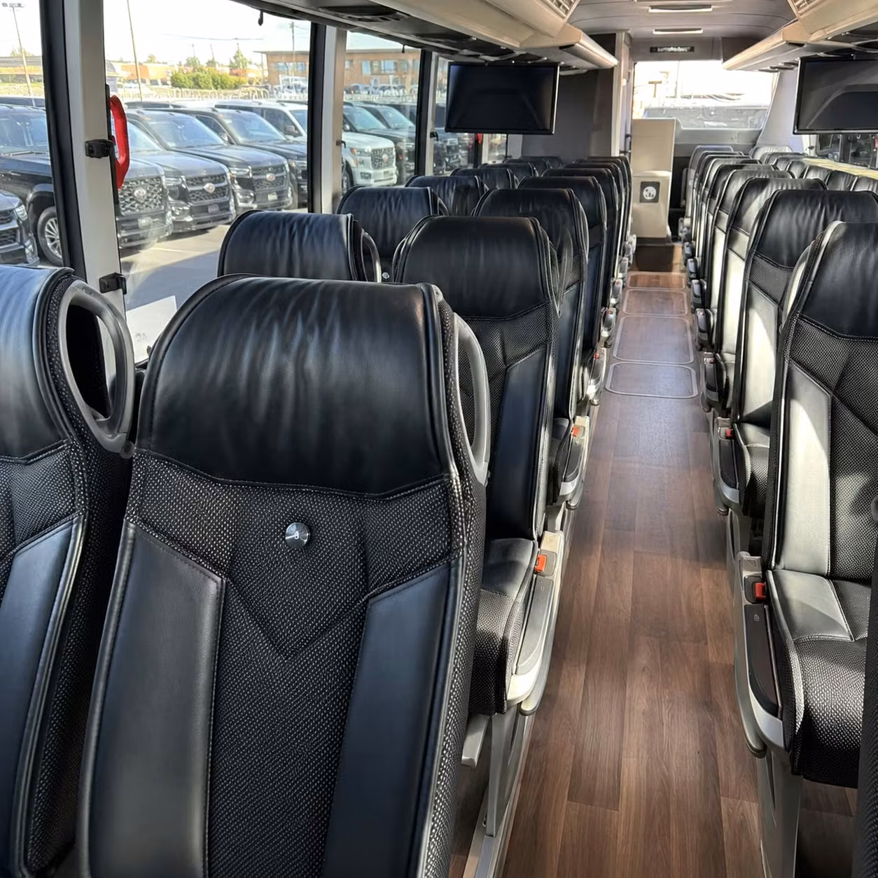 college station charter bus interior